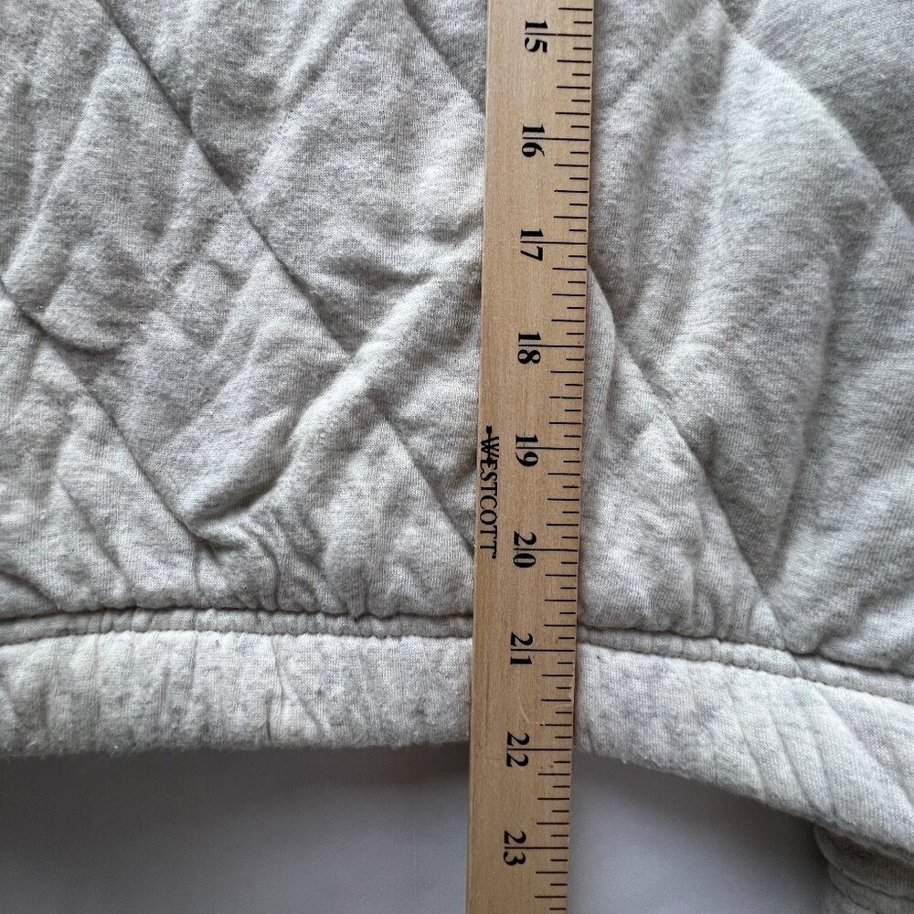 Old Navy Sweatshirt 1/2" Zip, Quilted, Oatmeal Heather Cream, Sz Large LN! - Picture 11 of 11
